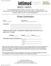 Intimus 852cc Cross-Cut Shredder Certification Form
