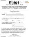 Intimus 14.87 (1/4) Strip-Cut Industrial Shredder & Baler System Power Certification Form