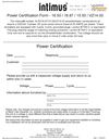 Intimus 16.87 (1/4 x 2) Cross-Cut Industrial Shredder & Baler System Power Certification Form