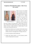 Symptoms of Brachial Plexus Injury - How it Can Be Treated?
