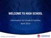 Grade 8 High School Information Session 2013