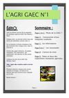 Newsletter n°1 de la GAEC Des Moulins-Neuf