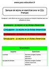 CE2 Français - Banque de leçons et exercices 