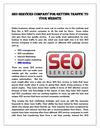 SEO Services Company for Getting Traffic to Your Website