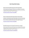 What is the Best Cheap Web Hosting Service? Best Cheap Hosting!