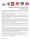 Communiqué commun des organisations syndicales de la fonction publique
