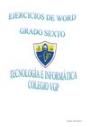 Actividades de Word Para Grado Sexto
