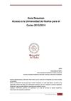 Guía Resumen. Acceso a la Universidad de Huelva. Curso 2013/2014