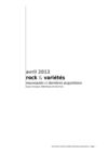 Nouveautés Cd | Rock & Variétés | Janvier-Avril 2013