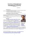 Gravity as entanglement, and entanglement as graviy