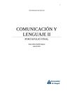 COMUNICACION Y LENGUAJE II