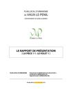 LE RAPPORT DE PRÉSENTATION 1-1