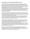 Considerations In Purchasing Real Estate Curacao