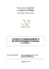 LE PROJET D’AMÉNAGEMENT & DE DÉVELOPPEMENT DURABLE