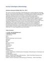 Security Technologies in Biotechnology