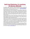 Bulk Email Marketing For marketing the Business efficiently