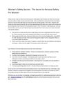 Women's Safety Secrets - The Secret to Personal Safety For Women