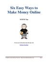 Six Easy Ways to Make Money Online
