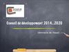 Conseil de développement 2014...2020