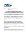 NEC REMOTE ADMINISTRATION SOFTWARE IMPROVES ORGANIZATIONAL ASSET MANAGEMENT OF NEC PROJECTORS AND DISPLAYS