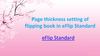 how to set Page thickness for flipbook in eFlip Standard