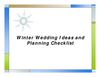 Winter Wedding Ideas and Planning Checklist 