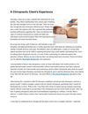 A Chiropractic Client's Experience