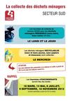 Plaquette des déchets ménagers pour le secteur sud