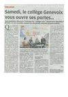 Samedi, le collège Genevoix vous ouvre ses portes