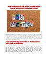 Social Media Marketing Best Practice – Ultimate Guide to Keeping Your Customers Engaged and Informed