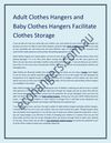 Adult Clothes Hangers and Baby Clothes Hangers Facilitate Clothes Storage