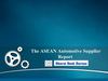 The ASEAN Automotive Supplier Report