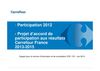 Carrefour : participation 2012 et projet d'accord 2013-2015