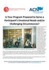 Adult Day Care - Are You Ready for a Participant's Special Needs