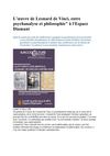 Leonard de Vinci, entre psychanalyse et philosophie & Conférence Art et psychanalyse 
